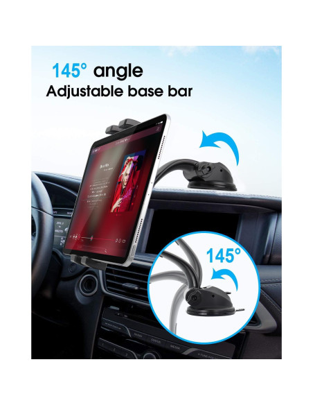 Soporte para Tablet YOOZ 2-en-1 Ajustable para Coche 10-33 cm Soporte para Tablet YOOZ 2-en-1 Ajustable para Coche 10-33 cm