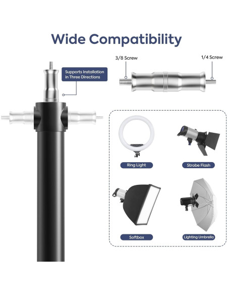 Soporte de Pared Triangular YI ZHE 133cm Ajustable para Luz Soporte de Pared Triangular YI ZHE 133cm Ajustable para Luz