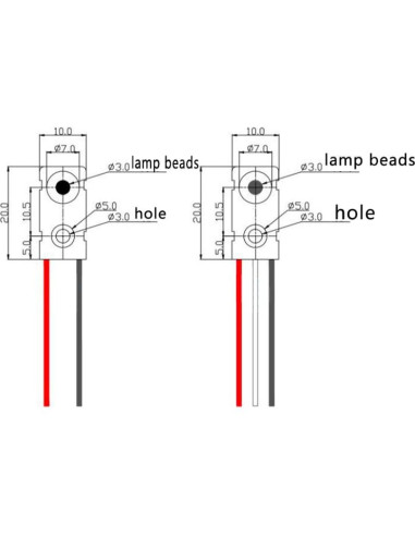 Sensor de haz de ruptura IR F5 Treedix 1m 20mA NPN