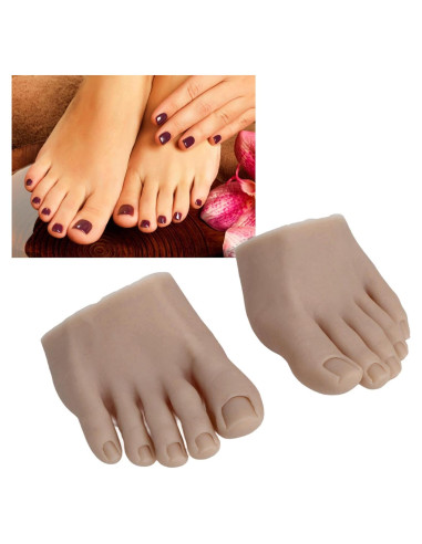 Modelo de Pie de Silicona EIMSOAH para Práctica de Pedicura