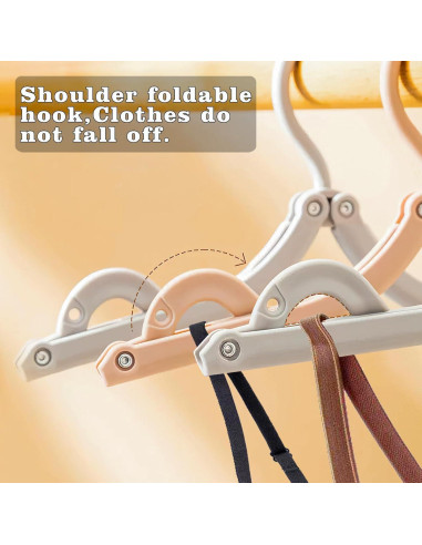 12 Perchas de Viaje Plegables Nokiils con Clips Multicolor