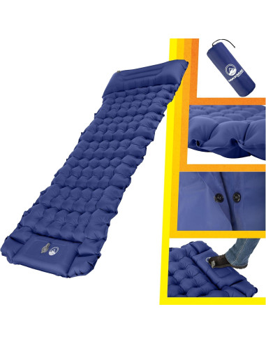 Colchón Inflable para Camping Wakeman - Almohadilla 196x68cm