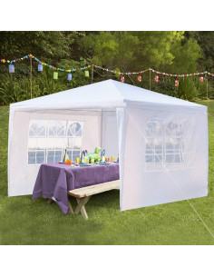 Carpa Gazebo Exterior Simply-ME 3x3m Impermeable Blanca 2