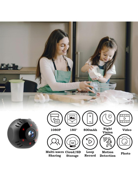 Cámara Espía WiFi Inalámbrica 1080P LAIFUCAM con APP Cámara Espía WiFi Inalámbrica 1080P LAIFUCAM con APP