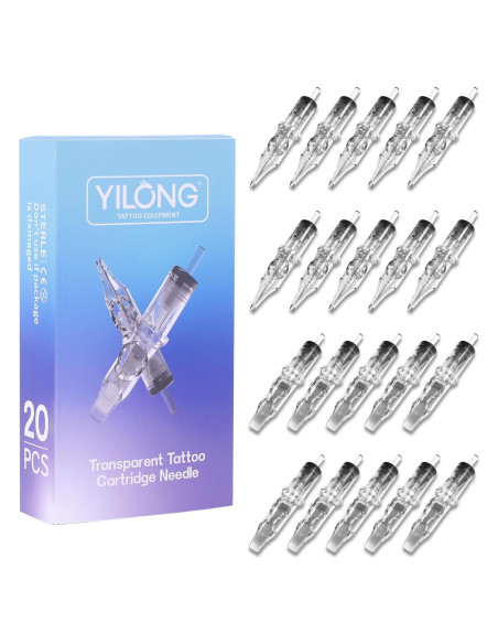 Cartuchos de Agujas de Tatuaje YILONG - 20 Pcs Mixtos 3RL 5RL 7RM 9RM Cartuchos de Agujas de Tatuaje YILONG - 20 Pcs Mixtos 3RL 5RL 7RM 9RM