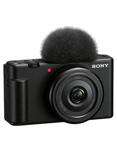 Cámara Vlog Sony ZV-1F Negra con Lente Gran Angular 20mm