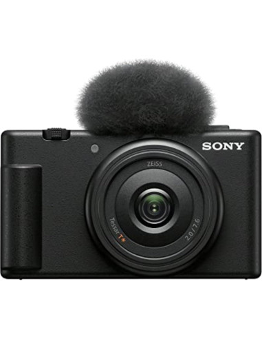 Cámara Vlog Sony ZV-1F Negra con Lente Gran Angular 20mm