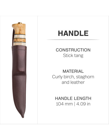 Cuchillo de Aventura HELLE Arv de Acero Inoxidable 19.05 cm Cuchillo de Aventura HELLE Arv de Acero Inoxidable 19.05 cm