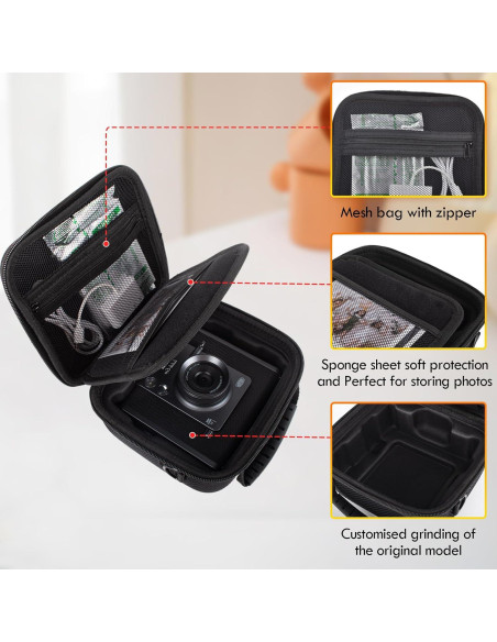 Funda de cámara VOVMOEYA para Fujifilm Instax Wide Evo - Negro Funda de cámara VOVMOEYA para Fujifilm Instax Wide Evo - Negro