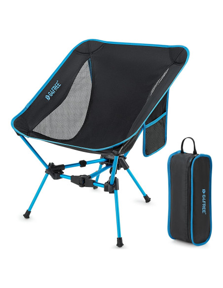 Silla de Camping Plegable G4Free Azul 150Kg Ultraligera