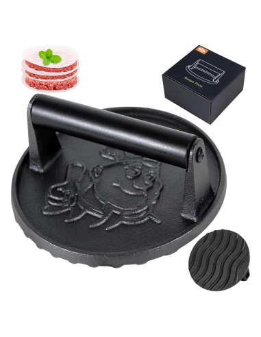 Prensa para Hamburguesas COOKWIN 15.24 cm Hierro Fundido