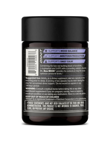 Cápsulas ONNIT New Mood para Estrés y Sueño - 30 Unidades