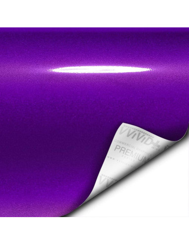 Vinilo VViViD Ultra Gloss Púrpura 0.3m x 1.5m para Auto
