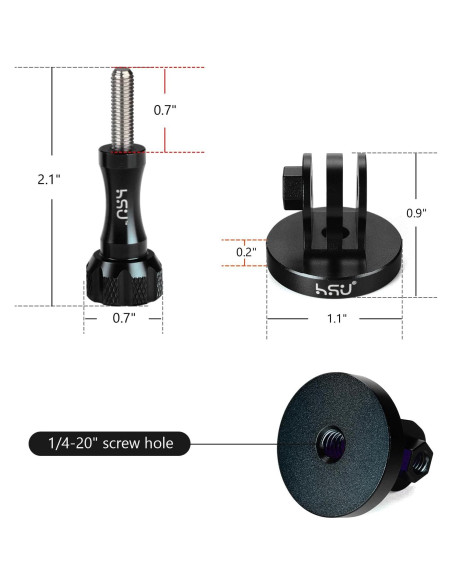 Soporte de trípode HSU para GoPro y cámaras de acción - Negro Soporte de trípode HSU para GoPro y cámaras de acción - Negro