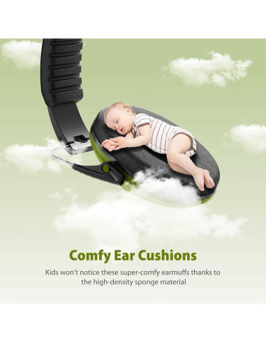 Auriculares Dr.meter Canceladores de Ruido SNR 27.4dB Verde Militar
