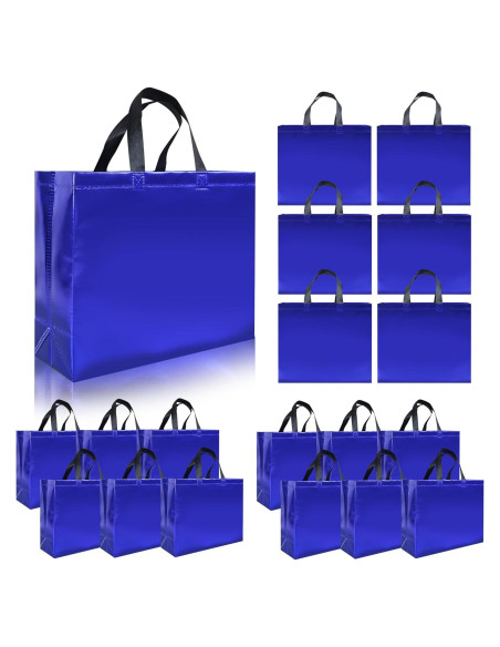 15 Bolsas de Regalo Reutilizables Azules Cabzymx 32x12x28 cm 15 Bolsas de Regalo Reutilizables Azules Cabzymx 32x12x28 cm