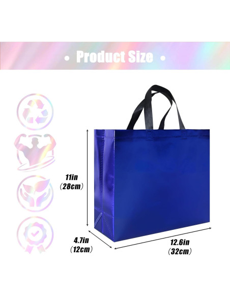 15 Bolsas de Regalo Reutilizables Azules Cabzymx 32x12x28 cm 15 Bolsas de Regalo Reutilizables Azules Cabzymx 32x12x28 cm