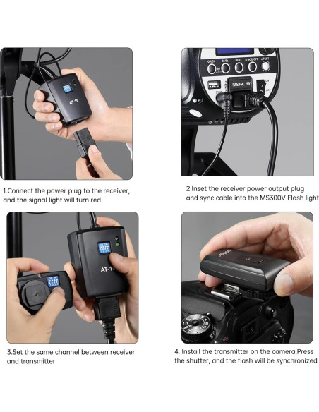 Kit de Luz de Flash Estroboscópica Godox MS300V 600W con Accesorios Kit de Luz de Flash Estroboscópica Godox MS300V 600W con Accesorios