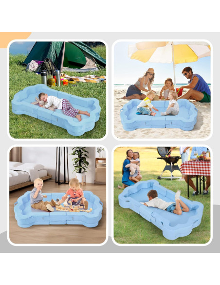 Cama de viaje portátil para niños VC-MSH-046-C azul 140x86 cm Cama de viaje portátil para niños VC-MSH-046-C azul 140x86 cm