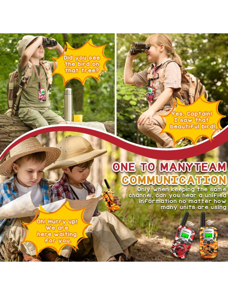 Walkie Talkies LOOIKOOS para Niños, Rango 3 KM, 3 Unidades Walkie Talkies LOOIKOOS para Niños, Rango 3 KM, 3 Unidades