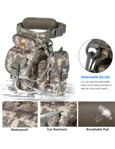 Bolsa de Pierna Jueachy para Hombres Impermeable 32x24cm