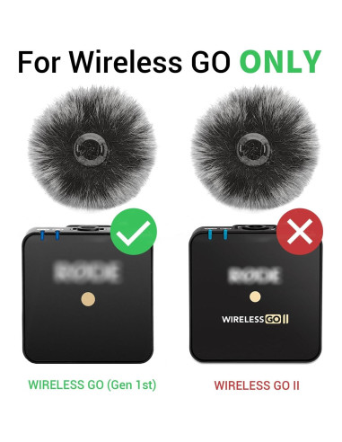Paraviento Cubilux para Rode Wireless Go - 4 Muff de Piel de Gato