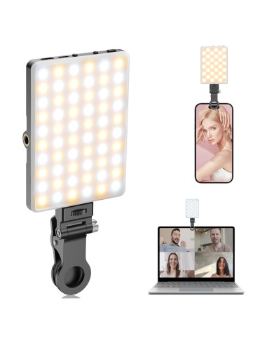 Luz de Selfie Portátil TONEOF 60 LED Recargable Ajustable