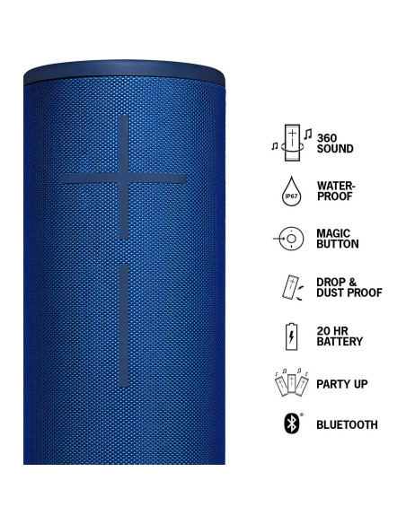 Altavoz Inalámbrico Bluetooth Ultimate Ears MEGABOOM 3 - Azul Altavoz Inalámbrico Bluetooth Ultimate Ears MEGABOOM 3 - Azul