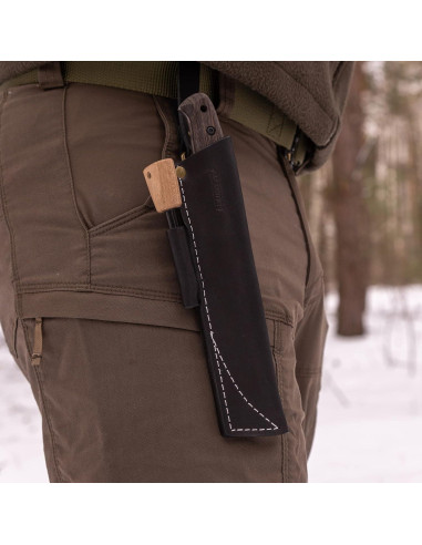 Funda de Cuchillo BPS Knives Black Belt de Cuero - 7 a 9"