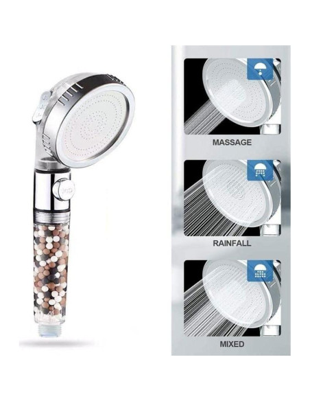 Cabezal de Ducha Iónico 2.0 MineralStream - Ahorro de Agua y Filtración Cabezal de Ducha Iónico 2.0 MineralStream - Ahorro de Agua y Filtración