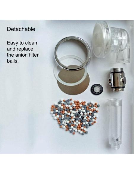 Cabezal de Ducha Iónico 2.0 MineralStream - Ahorro de Agua y Filtración Cabezal de Ducha Iónico 2.0 MineralStream - Ahorro de Agua y Filtración