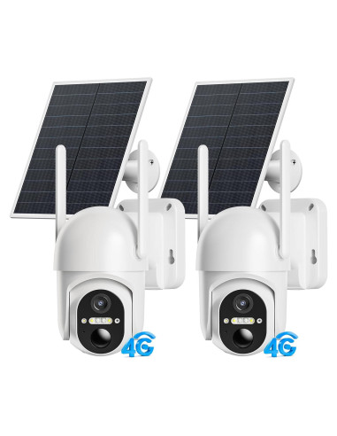 Cámaras de Seguridad 4G LTE ELYSOO - Paquete de 2, Solar 2K