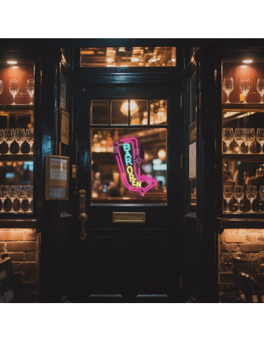 Cartel de Neón LED Abierto Lucunstar 35.5x20.3cm Decoración