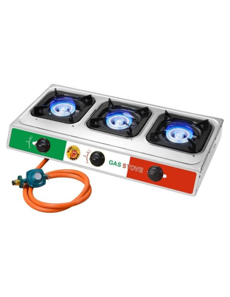 Estufa de Gas Propano Vivicreate 3 Quemadores 30000 BTU Acero Inoxidable Estufa de Gas Propano Vivicreate 3 Quemadores 30000 BTU Acero Inoxidable
