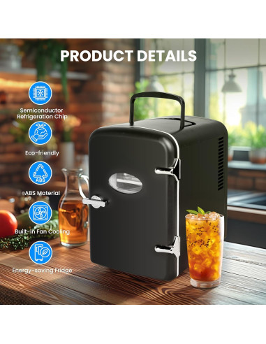 Mini Nevera Portátil Simple Deluxe 4L Ecológica Calentador y Enfriador