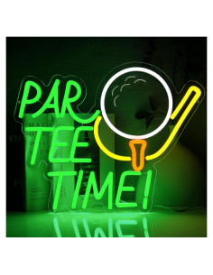 Letrero de Neón LED Par Tee Time 40.96x32.51 cm Montaje Pared