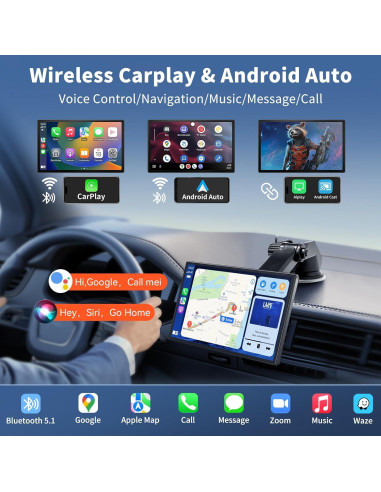 Pantalla Carplay Inalámbrica 9" JoycePure con Cámara 4K
