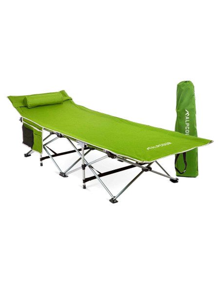 Cama de Camping Plegable Alpcour Verde Militar 196x68 cm Cama de Camping Plegable Alpcour Verde Militar 196x68 cm