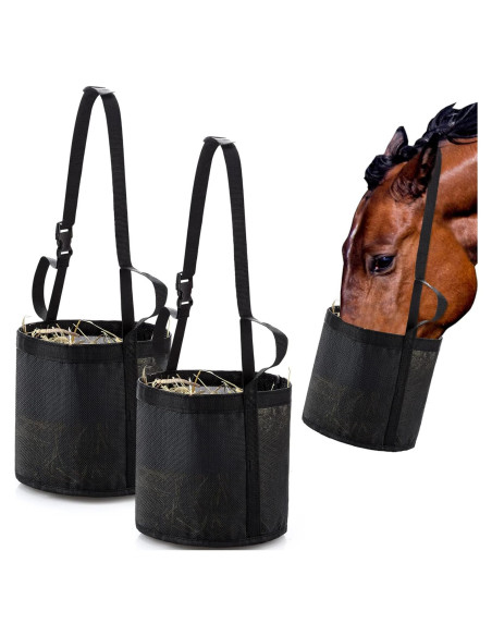 Bolsa de Alimentación para Caballos Sumind - 2 Pcs Malla Resistente Bolsa de Alimentación para Caballos Sumind - 2 Pcs Malla Resistente