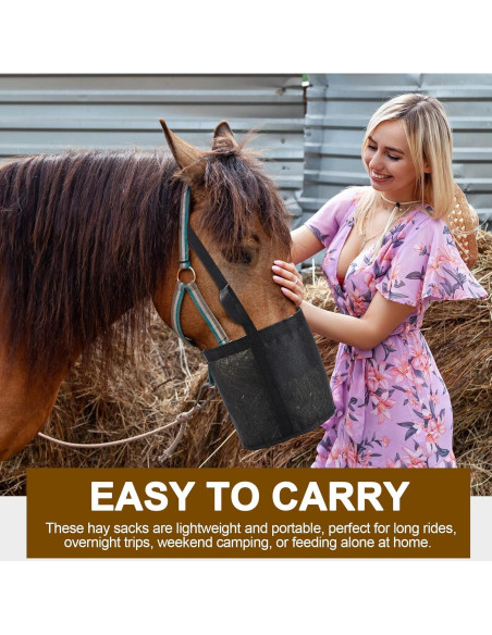 Bolsa de Alimentación para Caballos Sumind - 2 Pcs Malla Resistente Bolsa de Alimentación para Caballos Sumind - 2 Pcs Malla Resistente