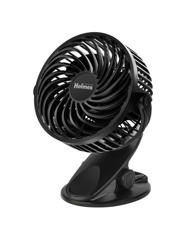 Ventilador Personal Portátil Holmes 10 cm Clip 3 Velocidades Negro