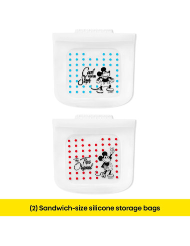 Bolsas de Almacenamiento Reutilizables Pyrex Mickey Mouse 4 Pzas
