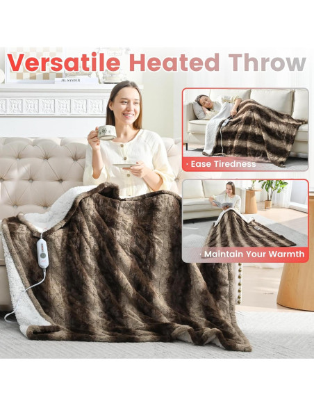 Manta Térmica Eléctrica Sunable 127x152 cm Chocolate Sherpa Manta Térmica Eléctrica Sunable 127x152 cm Chocolate Sherpa