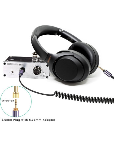 Cable de audio en espiral Weishan 3.5mm con adaptador 6.35mm
