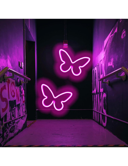 Luz LED Neon Mariposa BerniceKelly 23x17cm USB/Batería Luz LED Neon Mariposa BerniceKelly 23x17cm USB/Batería
