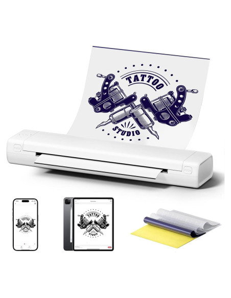 Impresora de Plantillas de Tatuaje Bluetooth Zoolion M08F Impresora de Plantillas de Tatuaje Bluetooth Zoolion M08F