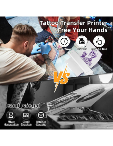 Impresora de Plantillas de Tatuaje Bluetooth Zoolion M08F Impresora de Plantillas de Tatuaje Bluetooth Zoolion M08F