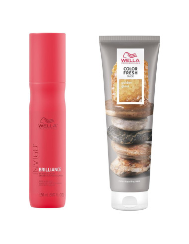 Mascarilla Capilar Wella Professionals Color Fresh Brillo Dorado 141g
