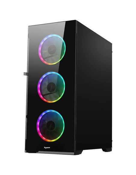 Caja de PC Gaming Bgears b-Voguish-RGB ATX con 6 Ventiladores ARGB Caja de PC Gaming Bgears b-Voguish-RGB ATX con 6 Ventiladores ARGB