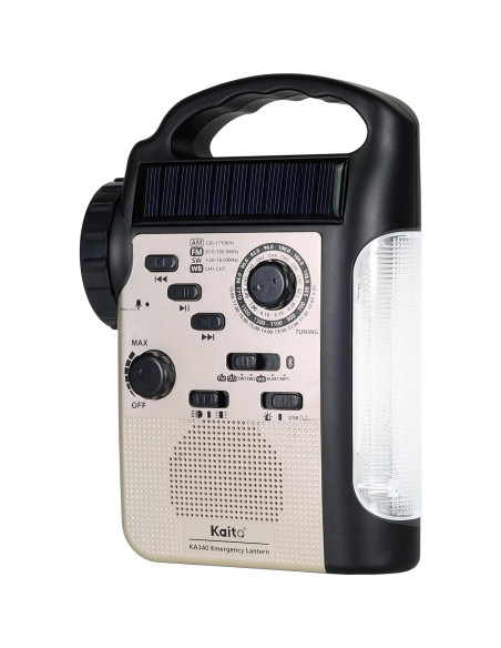 Linterna de Camping Kaito KA340 Solar Dynamo LED Radio Bluetooth Linterna de Camping Kaito KA340 Solar Dynamo LED Radio Bluetooth